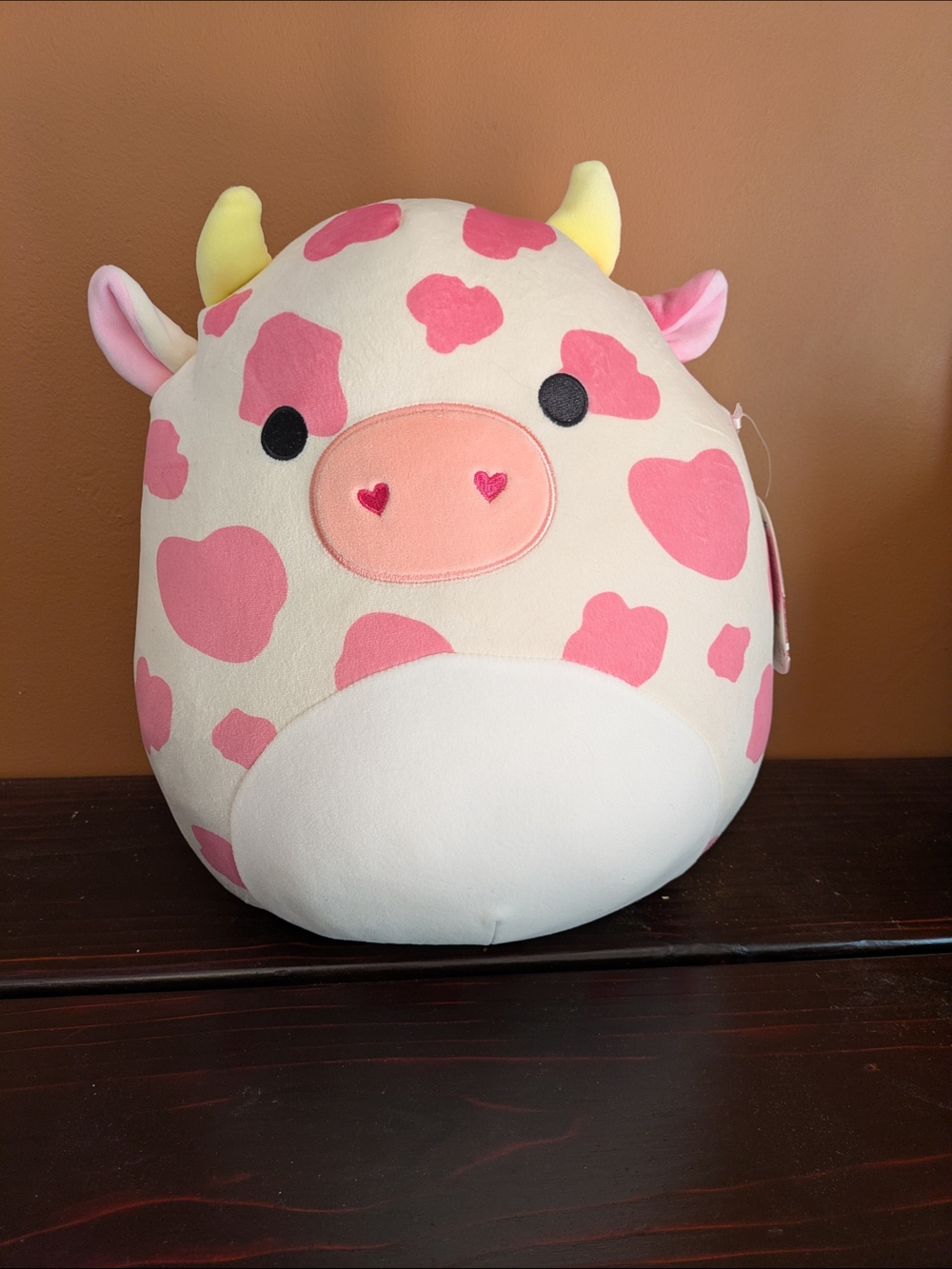 Squishmellow 12" Evangelica Pink & Cream Cow Plush Squishmallow-Stuffed Animal